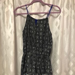 E/M Black Paisley Romper